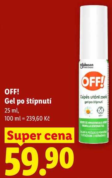 OFF! Gel po štípnutí, 25 ml Lidl