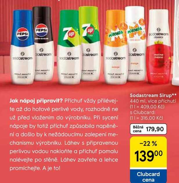 Sodastream Sirup, 440 ml