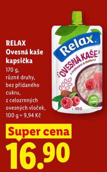 RELAX Ovesná kaše kapsička, 170 g Lidl