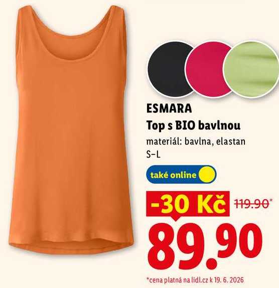 ESMARA Top s BIO bavlnou