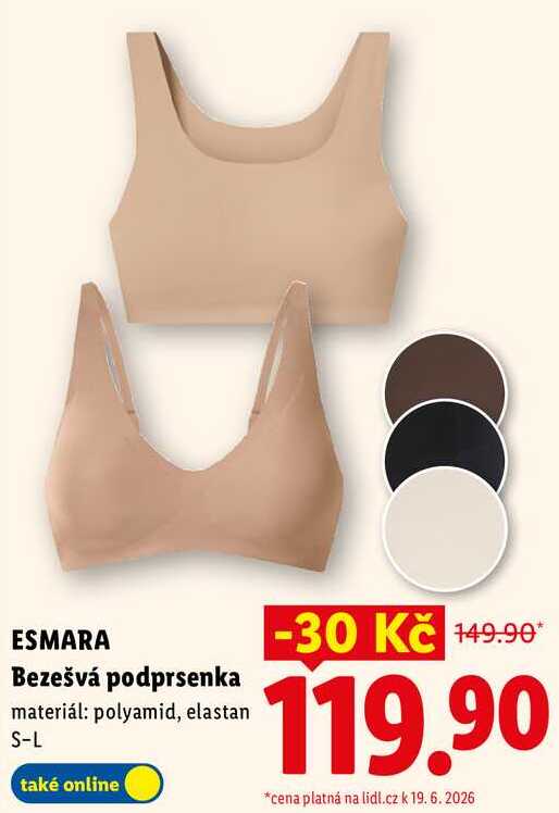 ESMARA Bezešvá podprsenka