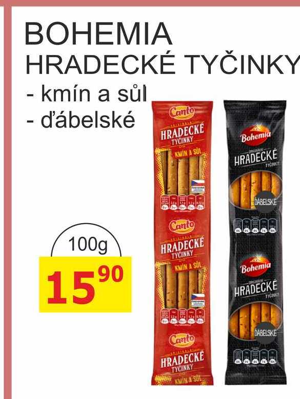 BOHEMIA HRADECKÉ TYČINKY 100g 