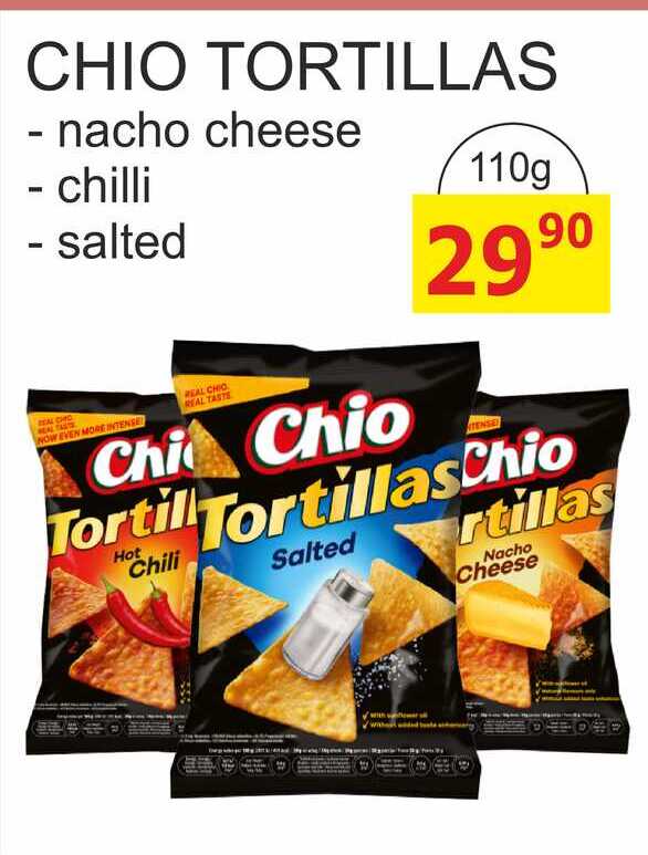 Chio Tortillas Kukuřičný snack 110g, vybrané druhy