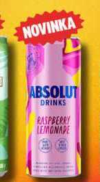 ABSOLUT RASPBERRY LEMONADE 0,25L míchaný nápoj, plech