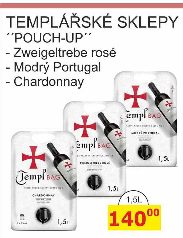 TEMPLÁŘSKÉ SKLEPY "POUCH-UP" 1,5L