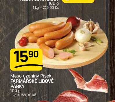 FARMÁŘSKÉ LIBOVÉ PÁRKY 100 g