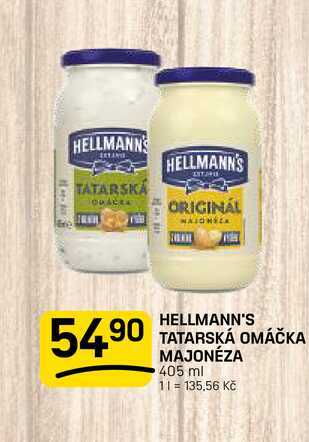HELLMAN’S TATARSKÁ OMÁČKA MAJONÉZA 405 ml