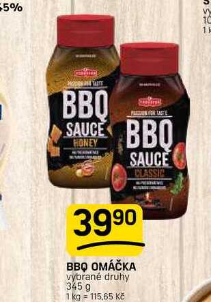 BBQ OMÁČKA vybrané druhy 345 g