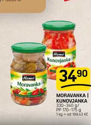 MORAVANKA | KUNOVJANKA 330-340 g/ PP 170-175 g 