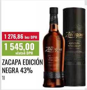 ZACAPA EDICIÓN NEGRA 43% 1l