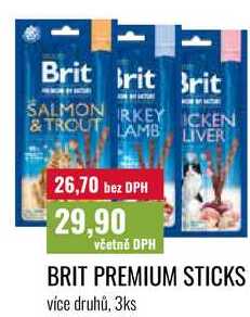 BRIT PREMIUM STICKS, více druhů, 3ks