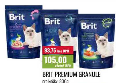 BRIT PREMIUM GRANULE,pro kočky. 800g 