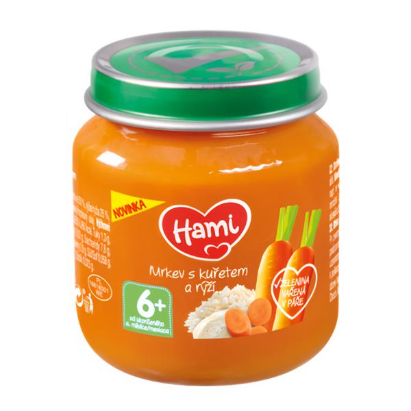 Hami masozeleninový příkrm Mrkev s kuřetem a rýží Košík.cz
