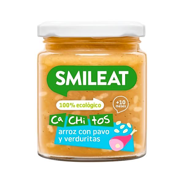 Smileat BIO Příkrm s kousky krůty se zeleninou a rýží s extra panenským olivovým olejem Košík.cz