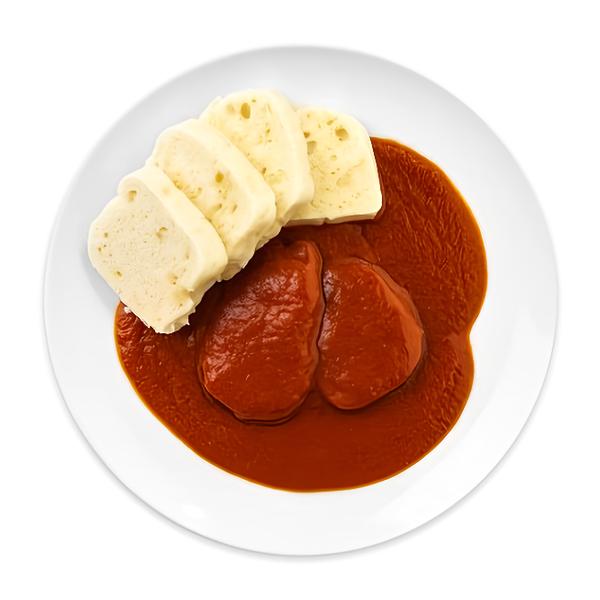 Authentic Rajská hovězí pečeně s houskovým knedlíkem