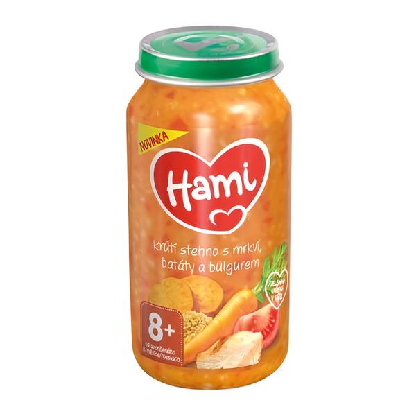 Hami Masozeleninový příkrm Krůtí stehno s mrkví, batáty a bulgurem Košík.cz