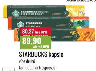 STARBUCKS kapsle, více druhů