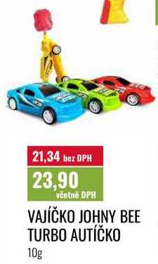 VAJÍČKO JOHNY BEE TURBO AUTÍČKO 10g 