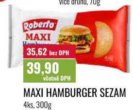 MAXI HAMBURGER SEZAM 4ks, 300g