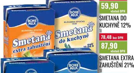 SMETANA EXTRA ZAHUŠTĚNÍ 21%, 1l