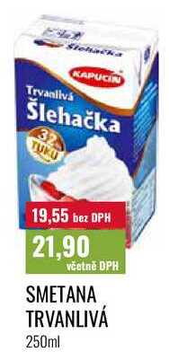 SMETANA TRVANLIVÁ, 250ml 