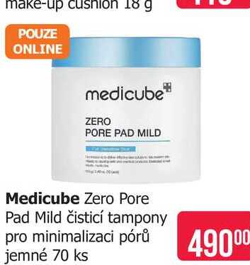 Medicube Zero Pore Pad Mild čisticí tampony pro minimalizaci pórů jemné 70 ks 