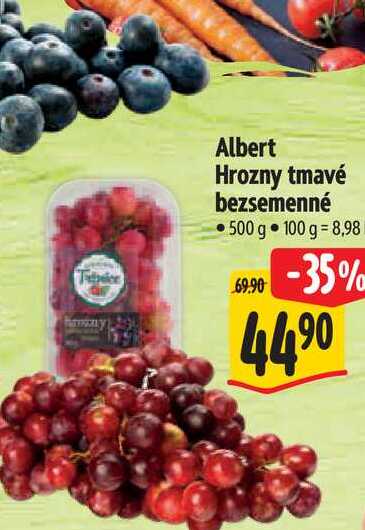 Albert Hrozny tmavé bezsemenné 500 g