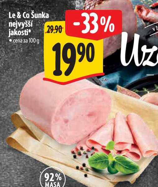 Le & Co Šunka nejvyšší jakosti 100 g
