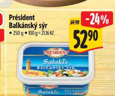 Président Balkánský sýr 250 g