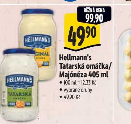 Hellmann's Tatarská omáčka/ Majónéza 405 ml