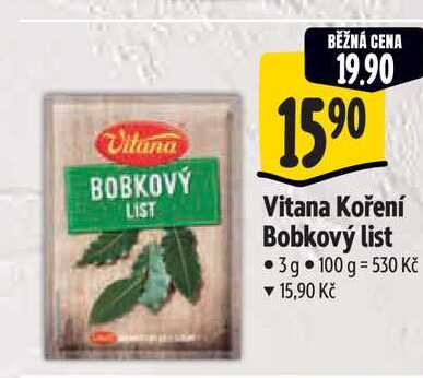 Vitana Koření Bobkový list 3g