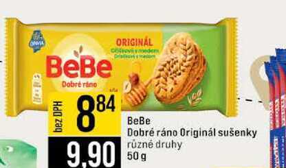 BeBe Dobré ráno Originál sušenky různé druhy 50 g