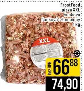FrostFood pizza XXL šunková Sunková sžampiony 1 kg