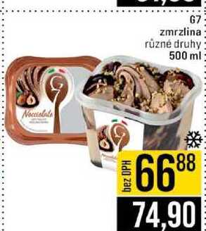 G7 zmrzlina různé druhy 500 ml
