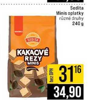 Sedita Minis oplatky různé druhy 240 g 