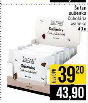Sufan sušenka čokoláda vanilka 40 g