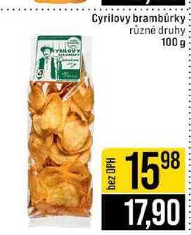 Cyrilovy brambůrky různé druhy 100 g