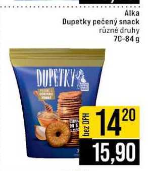 Alka Dupetky pečený snack různé druhy 70-84 g