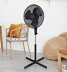 STOJANOVÝ VENTILÁTOR, ČERNÝ