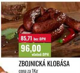 ZBOJNICKÁ KLOBÁSA cena za 1Kg