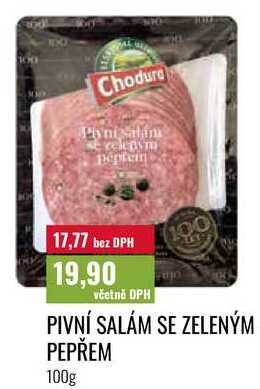 PIVNÍ SALÁM SE ZELENÝM PEPŘEM 100g