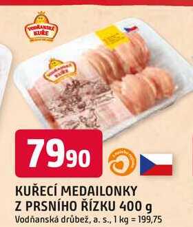 KUŘECÍ MEDAILONKY Z PRSNÍHO ŘÍZKU 400 g