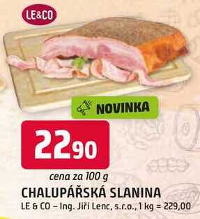 CHALUPÁŘSKÁ SLANINA 100g