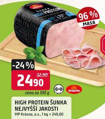 HIGH PROTEIN ŠUNKA NEJVYŠŠÍ JAKOSTI 100g