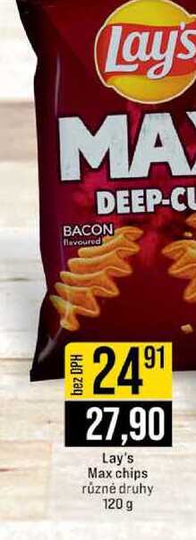 Lay's Max chips různé druhy 120 g