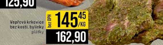 Vepřová krkovice bez kosti, bylinky plátky 1kg