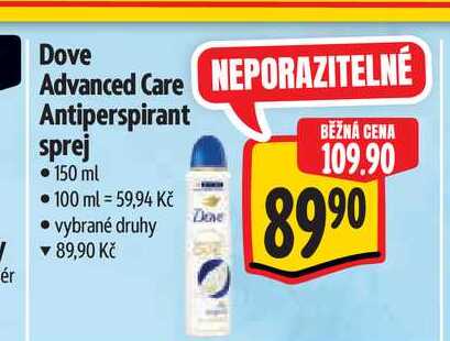   Dove Advanced Care Antiperspirant sprej  150 ml  