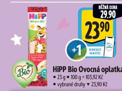 t HiPP Bio Ovocná oplatka 23 g  