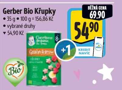 Gerber Bio Křupky 35 g Albert