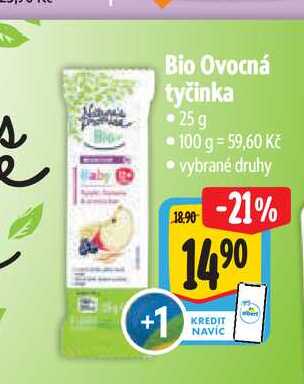 Bio Ovocná tyčinka 25 g Albert
